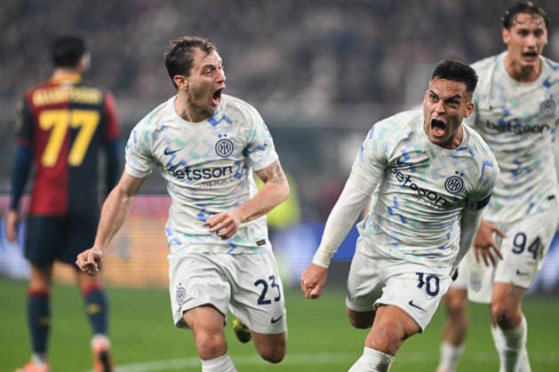 CALCIO - Serie A - Genoa CFC vs Inter - FC Internazionale Lautaro Martinez of Fc Inter celebrating after a goal during the Italian Serie A football match between Genoa Cfc and Inter FC Internazionale on December 14, 2025 at Luigi Ferraris stadium (also known as Marassi ) in Genova, Italy Genoa Italy  Copyright: xIPAxSport ABACAx