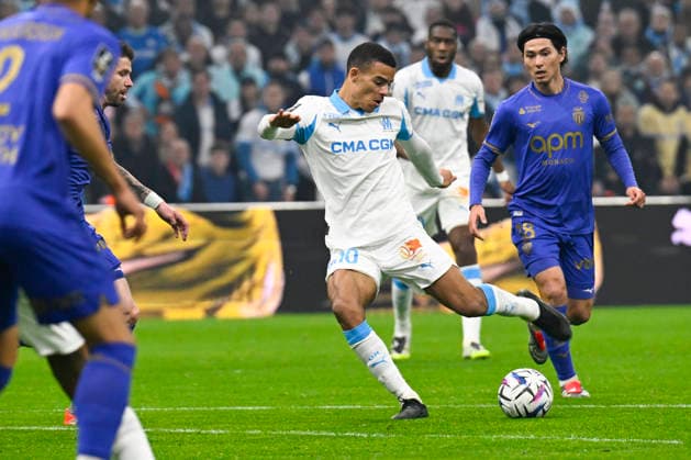 FOOTBALL : Olympique de Marseille VS AS Monaco - Ligue 1 Mc™Donalds - 14 12 2025 Mason Greenwood (OM) - Ligue 1 Mc™Donalds match between Olympique de Marseille and AS Monaco on December 14, 2025 at the Orange Velodrome Stadium in Marseille. MarseilleFrance  Copyright: xWilliamxCannarellax