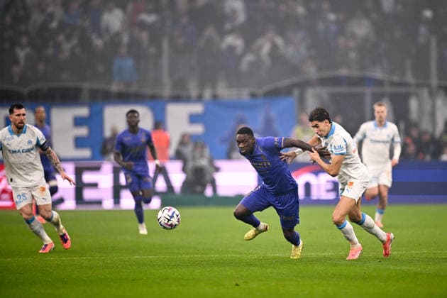 Olympique de Marseille v AS Monaco FC - Ligue 1 McDonald s 2025 2026 21 Nayef AGUERD (om) - 09 Folarin BALOGUN (asm) during the Ligue 1 McDonald s match between Marseille and Monaco at Stade Velodrome on December 14, 2025 in Marseille, France. Marseille France  Copyright: xFEPx 776348233