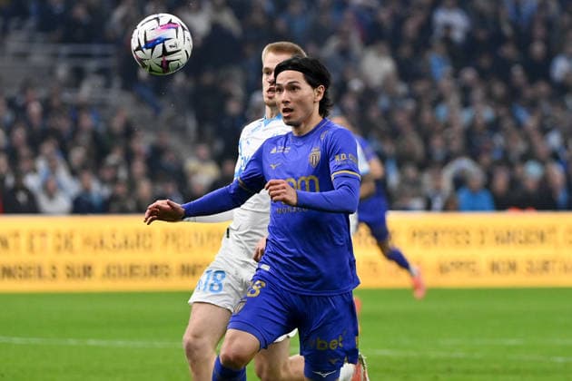 Olympique de Marseille v AS Monaco FC - Ligue 1 McDonald s 2025 2026 18 Takumi MINAMINO (asm) during the Ligue 1 McDonald s match between Marseille and Monaco at Stade Velodrome on December 14, 2025 in Marseille, France. Marseille France  Copyright: xFEPx 776348233