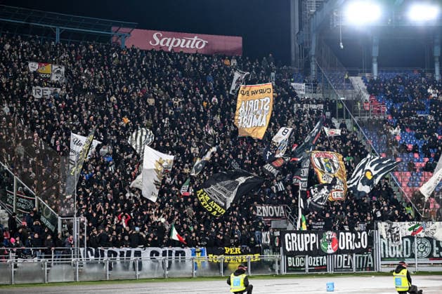 Juventus Fc supporters celebrating the victory during Bologna FC vs Juventus FC, Italian soccer Serie A match in Bologna, Italy, December 14 2025  Copyright: xGianlucaxRicci IPAxSportx xipa-agency.netx xx IPA_69165706 IPA_Agency_IPA69165706