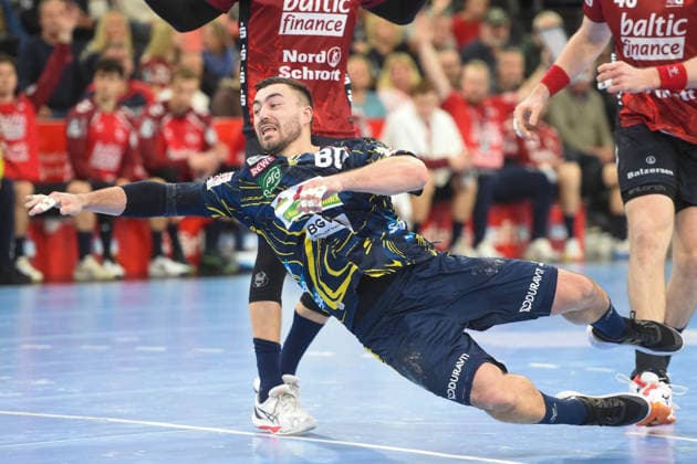 Handball I Men I Season 2025 2026 I Bundesliga I 17 Matchday I SG Flensburg Handewitt Rhein Neckar Löwen I 14 12 2025 Jannik Kohlbacher 80, Rhein Neckar Löwen Copyright: xLobeca JanxKirschnerx