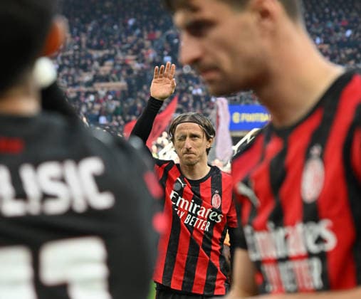 (251215) -- MILAN, Dec. 15, 2025 -- AC Milan s Luka Modric reacts before a Serie A football match between AC Milan and Sassuolo in Milan, Italy, Dec. 14, 2025. (Photo by Xinhua) (SP)ITALY-MILAN-FOOTBALL-SERIE A-AC MILAN VS SASSUOLO AlbertoxLingria 