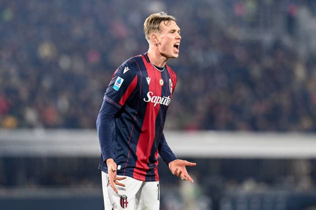 Heggem Torbjorn (Bologna Fc) during Bologna FC vs Juventus FC, Italian soccer Serie A match in Bologna, Italy, December 14 2025  Copyright: xGianlucaxRicci IPAxSportx xipa-agency.netx xx IPA_69176722 IPA_Agency_IPA69176722