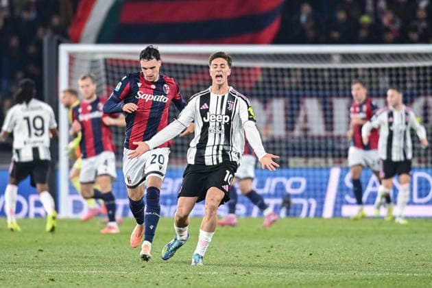 CALCIO - Serie A - Bologna FC vs Juventus FC Kenan Yildiz (Juventus Fc) disappointed during Bologna FC vs Juventus FC, Italian soccer Serie A match in Bologna, Italy, December 14 2025 Bologna Italy  Copyright: xIPAxSport ABACAx