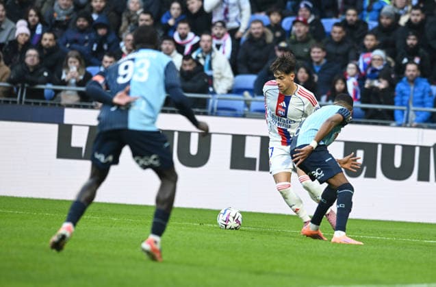 Football : Olympique Lyonnais v LE Havre - Ligue 1 - 14 12 2025 Afonso MOREIRA of Lyon during the French league 1 match between Olympique Lyonnais and LE Havre at Groupama Stadium Decines Charpieu Lyon France on December 14, 2025 LYONFrance  Copyright: xMouradxAllilix
