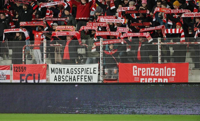 Poster, banner of Unionfans abolish Monday matches Sport Football Soccer Women Women Bundesliga 13 Matchday Season 2025 2026 15 12 2025 1 FC Union Berlin vs SG Eintracht Frankfurt SGE DFL regulations prohibit any use of photographs as image sequences and or quasi video