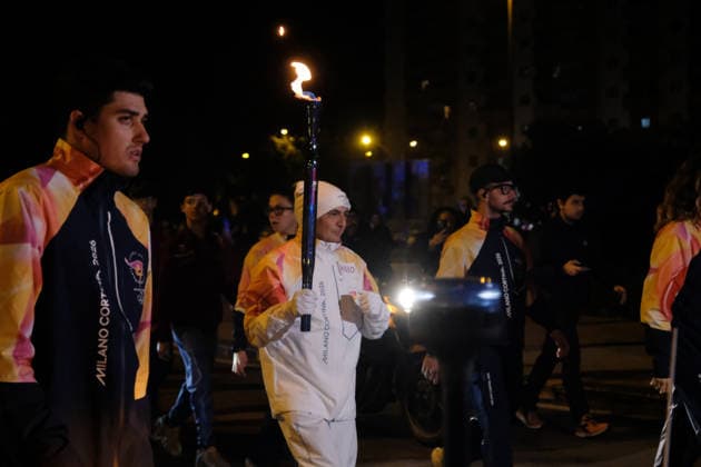 The Olympic Torch arrives in Palermo during the Olympic Torch Relay for the Olympic Winter games, Winterspiele,Spiele, Summer games Milano Cortina 2026 in Palermo, Italy, on 15 December 2025; in the photo: Second torchbearer  Copyright: xFedericoxSerra IPAxSportx xipa-agency.netx xx IPA_69192840 IPA_Agency_IPA69192840