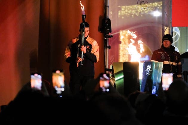 The Olympic Torch arrives in Palermo during the Olympic Torch Relay for the Olympic Winter games, Winterspiele,Spiele, Summer games Milano Cortina 2026 in Palermo, Italy, on 15 December 2025; in the photo: Lighting of the Olympic torch Milano Cortina 2026  Copyright: xFedericoxSerra IPAxSportx xipa-agency.netx xx IPA_69195658 IPA_Agency_IPA69195658