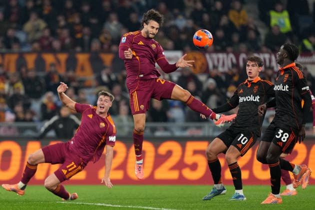 Mario Hermoso of AS Roma during the Serie A 2025 2026 football match between AS Roma and Como 1907 at Stadio Olimpico in Rome (Italy), December 15, 2025. AntoniettaxBaldassarre