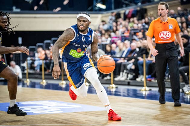 Rostock, Germany 15 December 2025 1 BBL 2025 2026 Rostock Seawolves vs MHP Riesen Ludwigsburg In the picture TJ Crockett Jr ROSTOCK SEAWOLVES Copyright: xFotostandx xVoelkerx