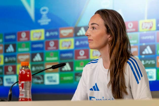 December 16, 2025, Madrid, Madrid, Spain: Pre-match press conference, PK, Pressekonferenz for the Women s Champions League match between REAL MADRID WOMEN Vs. FOOTBALL CLUB TWENTE, CAROLINE WEIR of Real Madrid Femenino CF . december 16, 2025, Valdebebas, Madrid, Spain. Madrid Spain - ZUMAc312 20251216_zsp_c312_009 Copyright: xOscarxManuelxSanchezx