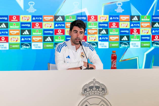 December 16, 2025, Madrid, Madrid, Spain: Pre-match press conference, PK, Pressekonferenz for the Women s Champions League match between REAL MADRID WOMEN Vs. FOOTBALL CLUB TWENTE, coach PAU MARC QUESADA. december 16, 2025, Valdebebas, Madrid, Spain. Madrid Spain - ZUMAc312 20251216_zsp_c312_021 Copyright: xOscarxManuelxSanchezx