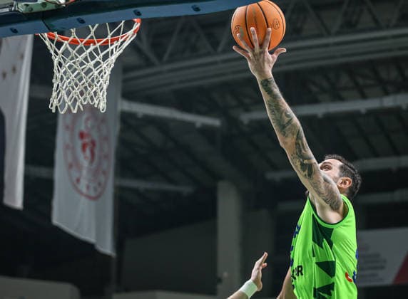 TOFAS v Trapani Shark - Basketball Champions League BURSA, TURKIYE - DECEMBER 16: Yigitcan Saybir (3) of TOFAS in action during Basketball Champions League Group D week 6 match between TOFAS and Trapani Shark at Tofas Sports Hall in Bursa, Turkiye on December 16, 2025. Fatih Capkin Anadolu Bursa Turkey. Editorial use only. Please get in touch for any other usage.  Copyright: x2025xAnadoluxFatihxCapkinx