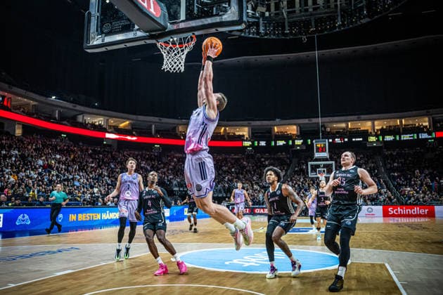 Basketball Berlin 16 12 2025 Season 2025 2026 Basketball Champions League BCL Alba Berlin Sabah BC Baku Justin Bean Alba Berlin, No 34