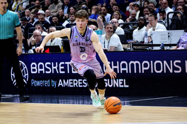 DEU, Basketball Champions League BCL , ALBA vs BC Sabah, 16 12 2025, Uber Arena, Berlin, DEU, Basketball Champions League BCL , ALBA vs BC Sabah, pictured Bennet Hundt ALBA Berlin 33 nordphotoxGmbHx xEngler nph00076