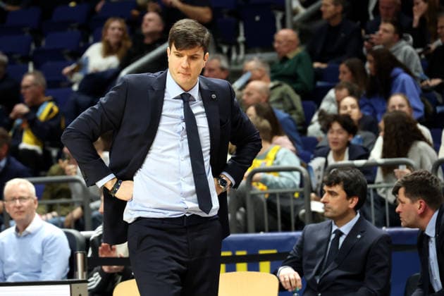 DEU, Basketball Champions League BCL , ALBA vs BC Sabah, 16 12 2025, Uber Arena, Berlin, DEU, Basketball Champions League BCL , ALBA vs BC Sabah, in the picture CHIEF TRAINER Pedro Calles ALBA Berlin nordphotoxGmbHx xEngler nph00076
