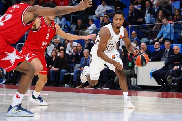 Theo Maledon (Real Madrid) during EA7 Emporio Armani Milano vs Real Madrid, Basketball Euroleague match in Assago (MI), Italy, December 16 2025  Copyright: xSavinoxPaolella IPAxSportx xipa-agency.netx xx IPA_69223703 IPA_Agency_IPA69223703