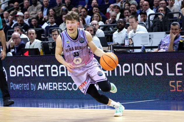 DEU, Basketball Champions League BCL , ALBA vs BC Sabah, 16 12 2025, Uber Arena, Berlin, DEU, Basketball Champions League BCL , ALBA vs BC Sabah, pictured Bennet Hundt ALBA Berlin 33 nordphotoxGmbHx xEngler nph00076