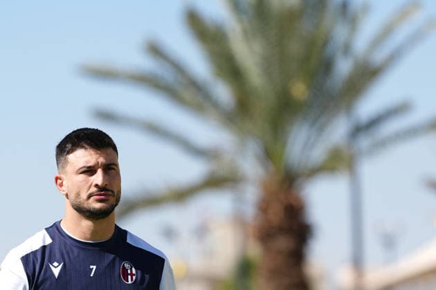 Bologna™s Riccardo Orsolini arrives at the training session at Riyadh , Saudi Arabia - EA Sports FC italian Supercup 2025 2026 Soccer - Wednesday, December 17 , 2025  Copyright: xSpada LaPressex