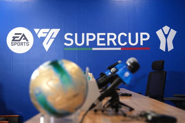 A generic view during AC Milan press conference, PK, Pressekonferenz at Al Awwal Park Stadium in Riyadh, Saudi Arabia - EA Sports FC italian Supercup 2025 2026 - Soccer - Wednesday December 17, 2025  Copyright: xMassimoxPaolone LaPressex