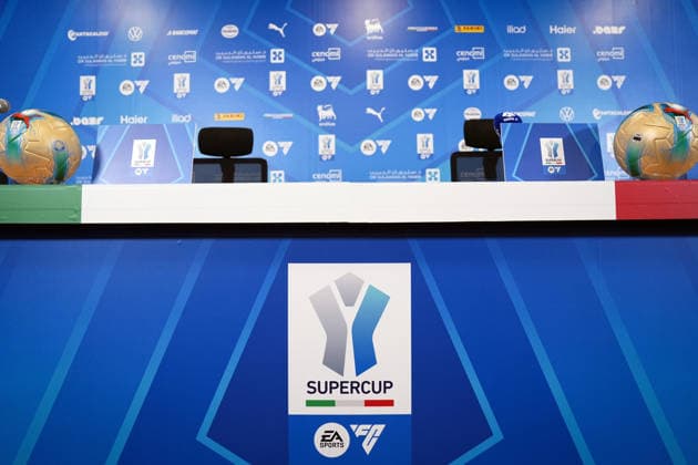 A generic view during AC Milan press conference, PK, Pressekonferenz at Al Awwal Park Stadium in Riyadh, Saudi Arabia - EA Sports FC italian Supercup 2025 2026 - Soccer - Wednesday December 17, 2025  Copyright: xMassimoxPaolone LaPressex