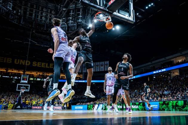 Basketball Berlin 16 12 2025 Season 2025 2026 Basketball Champions League BCL Alba Berlin Sabah BC Baku Jean Marc Pansa Sabah, No 27