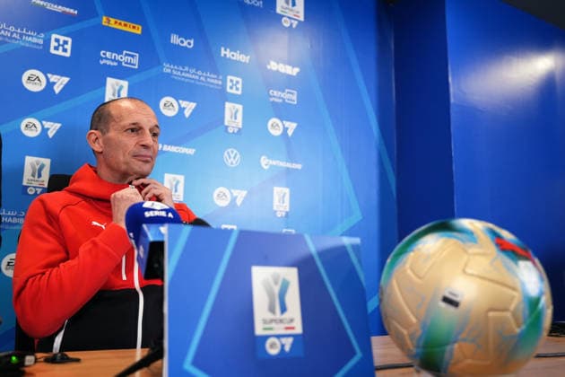 AC Milan™s head coach Massimiliano Allegri during AC Milan press conference, PK, Pressekonferenz at Al Awwal Park Stadium in Riyadh, Saudi Arabia - EA Sports FC italian Supercup 2025 2026 - Soccer - Wednesday December 17, 2025  Copyright: xMassimoxPaolone LaPressex