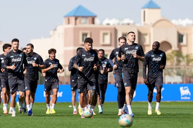 Napoli™s players during the training session in Riyadh , Saudi Arabia - EA Sports FC italian Supercup 2025 2026 Soccer - Wednesday, December 17 , 2025  Copyright: xSpada LaPressex