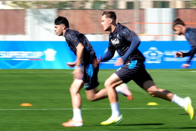 Napoli™s players during the training session in Riyadh , Saudi Arabia - EA Sports FC italian Supercup 2025 2026 Soccer - Wednesday, December 17 , 2025  Copyright: xSpada LaPressex