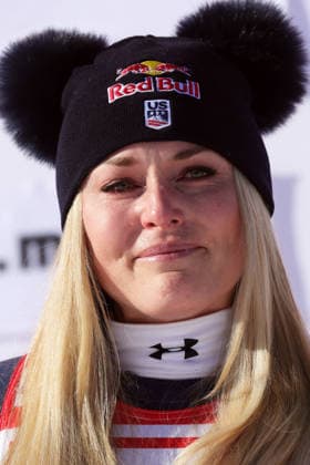 Audi FIS Alpine Ski World Cup der Damen in St. Moritz Gerührte Gewinnerin VONN Lindsey (USA) mit Tränen in den Augen. AUDI FIS SKI WORLD CUP St. Moritz Abfahrt der Damen am 12.12.2025 in St. Moritz. Graubünden, Schweiz, Europa. *** Audi FIS Alpine Ski World Cup Women in St Moritz Touched winner VONN Lindsey USA with tears in her eyes AUDI FIS SKI WORLD CUP St Moritz Womens Downhill on 12 12 2025 in St Moritz Graubünden, Switzerland, Europe