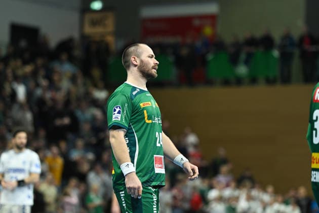 Moritz Preuss SC DHfK Leipzig, 24 SC DHfK Leipzig vs TBV Lemgo Lippe, handball, DHB Cup quarter-finals, 2025 2026 season, 17 12 2025 SC DHfK Leipzig vs TBV Lemgo Lippe, handball, DHB Cup quarter-finals, 2025 2026 season, 17 12 2025 Dresden Copyright: xEibner-Pressefoto xHoepnerx EP_PHR