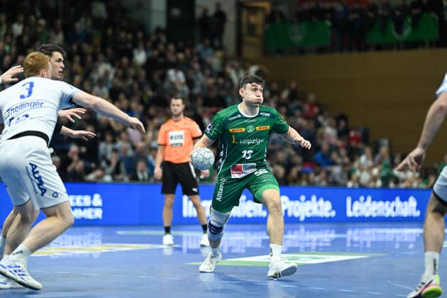 Matej Klima SC DHfK Leipzig, 13 SC DHfK Leipzig vs TBV Lemgo Lippe, Handball, DHB Cup quarter-finals, 2025 2026 season, 17 12 2025 SC DHfK Leipzig vs TBV Lemgo Lippe, Handball, DHB Cup quarter-finals, 2025 2026 season, 17 12 2025 Dresden Copyright: xEibner-Pressefoto xHoepnerx EP_PHR