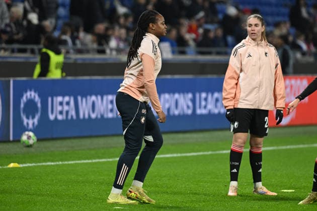 Football : OL Lyonnes v Atletico Madrid - UEFA Womens champions league Players of Lyon training during the UEFA Womens champions league match between OL Lyonnes and Atletico Madrid at Groupama Stadium Decines Charpieu Lyon France on December 17, 2025 LYONFrance  Copyright: xMouradxAllilix