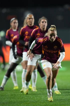 AS Roma s Giada Greggi during the Uefa Women™s Champions League soccer match between Roma and St. Pölten at the Rome s Tre Fontane stadium, Italy - Wednesday December 17, 2025 - Soccer ( Photo by Alfredo Falcone LaPresse )  Copyright: xAlfredoxFalcone LaPressex