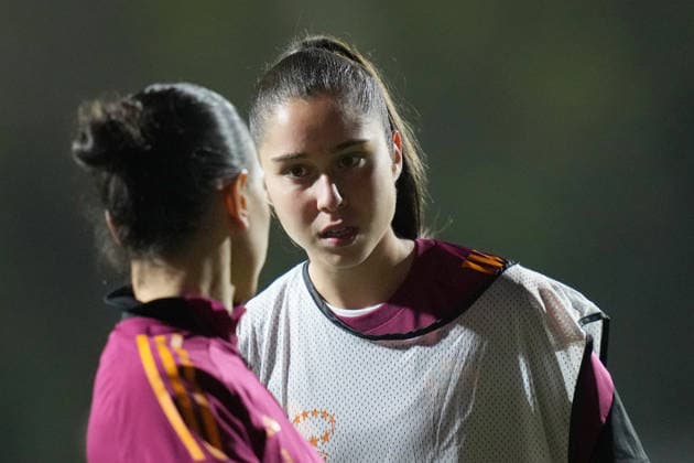 AS Roma s Giulia Dragoni during the Uefa Women™s Champions League soccer match between Roma and St. Pölten at the Rome s Tre Fontane stadium, Italy - Wednesday December 17, 2025 - Soccer ( Photo by Alfredo Falcone LaPresse )  Copyright: xAlfredoxFalcone LaPressex