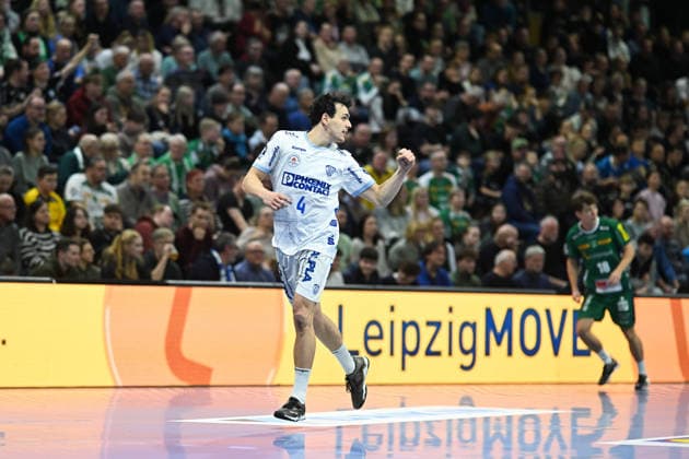 Samuel Zehnder TBV Lemgo Lippe, 4 SC DHfK Leipzig vs TBV Lemgo Lippe, handball, DHB Cup quarter-finals, 2025 2026 season, 17 12 2025 SC DHfK Leipzig vs TBV Lemgo Lippe, handball, DHB Cup quarter-finals, 2025 2026 season, 17 12 2025 Dresden Copyright: xEibner-Pressefoto xHoepnerx EP_PHR