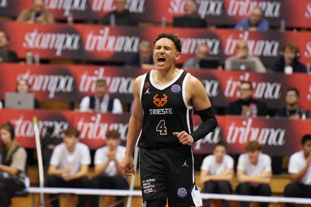 Foto IPP Giada Genzo Trieste 17 12 2025 Basketball Champions League - 2025 2026 Pallacanestro Trieste - Basket Wurzburg nella foto Colbey ROSS - Italy Photo Press - World Copyright - italy ITALY  Copyright: xR4924_italyphotopressx