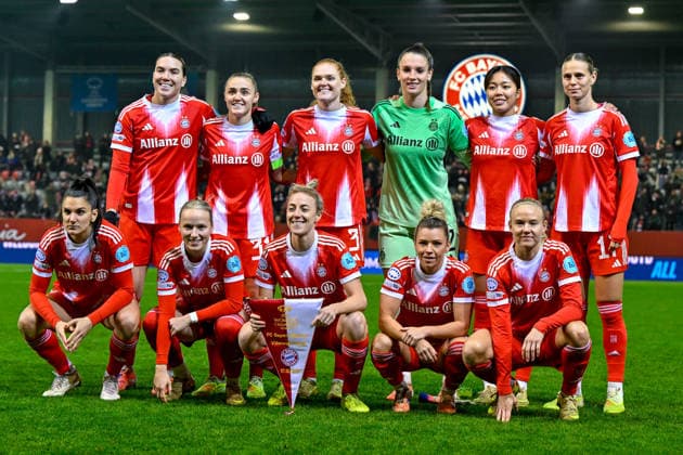 FC Bayern Munich starting eleven, 17 12 2025, Munich Germany , Football, UEFA Womens Champions League, League Phase 6 Matchday, FC Bayern Munich Valerenga IF xslx
