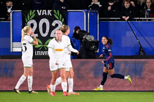 OH Leuven v Arsenal - UEFA Women s Champions League LEUVEN, BELGIUM - DECEMBER 17 : Smith Olivia forward of Arsenal celebrates after scoring a goal to make it 0-1 during the UEFA Women s Champions League 2025 26 League Phase MD6 match between OH Leuven and Arsenal on December 17, 2025 in Leuven, Belgium, 17 12 2025 Leuven Belgium  Copyright: xTomasxSiskx