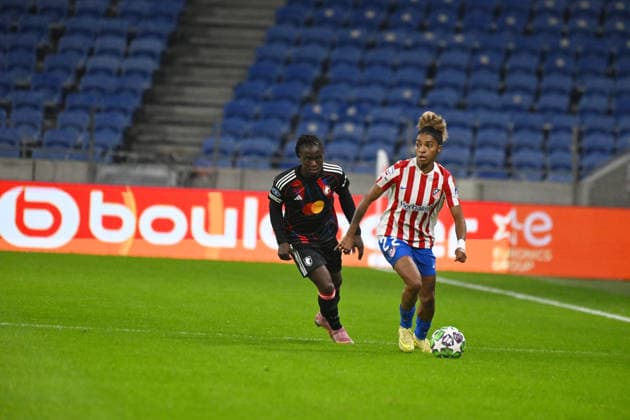 Football : OL Lyonnes v Atletico Madrid - UEFA Womens champions league Luany of Atletico Madrid during the UEFA Womens champions league match between OL Lyonnes and Atletico Madrid at Groupama Stadium Decines Charpieu Lyon France on December 17, 2025 LYONFrance  Copyright: xMouradxAllilix