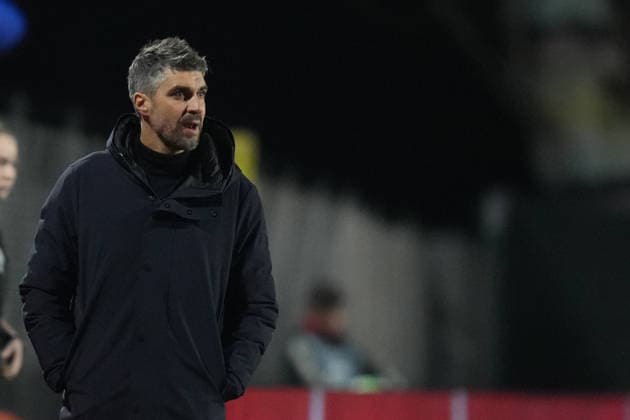 AS Roma s head coach Luca Rossettini during the Uefa Women™s Champions League soccer match between Roma and St. Pölten at the Rome s Tre Fontane stadium, Italy - Wednesday December 17, 2025 - Soccer ( Photo by Alfredo Falcone LaPresse )  Copyright: xAlfredoxFalcone LaPressex