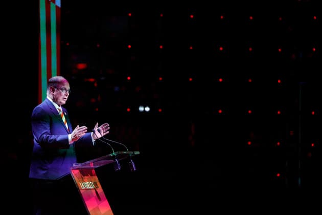 MÓNACO, 17 12 2025.- Prince Albert II of Monaco speaks during the presentation ceremony of the route of the 2026 Vuelta a Espana in the Hall of Stars of the Monte Carlo Sporting Club in MonteCarlo, expressing his gratitude that his country has been chosen for the third time to launch a major stage race. Presentation ceremony of 2026 La Vuelta a Espana !ACHTUNG: NUR REDAKTIONELLE NUTZUNG!  Copyright: xJavierxLizónx GRAF6441 20251217-55018860385_1