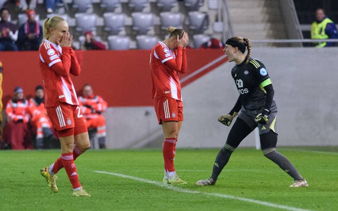 Goalkeeper Tove Enblom (1 Valerenga) after she was denying Klara Bühl Buehl (17 FC Bayern Munich) from scoring during the UEFA Womens Champions League league phase match between FC Bayern Munich and Valerenga at FC Bayern Campus in Munich, Germany. Copyright: xSvenxBeyrich SPPx Sportspressphoto_SPR74757