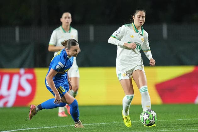 AS Roma s Giulia Dragoni during the Uefa Women™s Champions League soccer match between Roma and St. Pölten at the Rome s Tre Fontane stadium, Italy - Wednesday December 17, 2025 - Soccer ( Photo by Alfredo Falcone LaPresse )  Copyright: xAlfredoxFalcone LaPressex