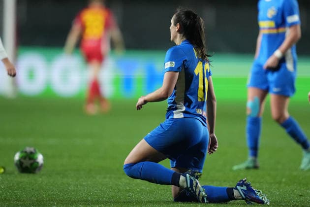 St. Polten s Fanni Nagy during the Uefa Women™s Champions League soccer match between Roma and St. Pölten at the Rome s Tre Fontane stadium, Italy - Wednesday December 17, 2025 - Soccer ( Photo by Alfredo Falcone LaPresse )  Copyright: xAlfredoxFalcone LaPressex