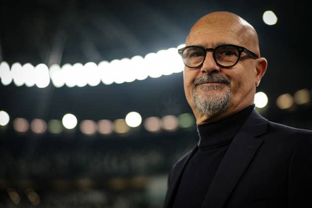 Turin, Italy, 17th December 2025. Massimiliano Canzi Head coach of Juventus looks on prior to kick off in the Juventus Women vs Manchester United, ManU Women UEFA Womens Champions League match at Juventus Stadium, Turin. Picture credit should read: Jonathan Moscrop Sportimage EDITORIAL USE ONLY. No use with unauthorised audio, video, data, fixture lists, club league logos or live services. Online in-match use limited to 120 images, no video emulation. No use in betting, games or single club league player publications. SPI_026_JM_JUVE_MANUTD_UWCL SPI-4364-0026