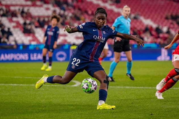 Tante Diakite seen during UEFA Women™s Champions League league phase game between SL Benfica and Paris Saint-Germain FC (Luis Loureiro Ball Raw Images) Lisbon Estadio Da Luz Portugal Copyright: xLuisxLoureirox SLBA9686