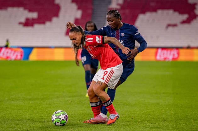 Nycole Raysla seen during UEFA Women™s Champions League league phase game between SL Benfica and Paris Saint-Germain FC (Luis Loureiro Ball Raw Images) Lisbon Estadio Da Luz Portugal Copyright: xLuisxLoureirox SLBA9836