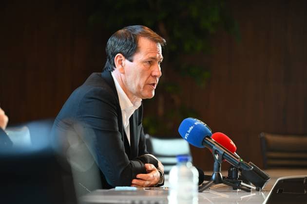 Rudi Garcia Head Coach Belgium national team, Nationalteam TUBIZE, BELGIUM - DECEMBER 18 : Rudi Garcia head coach of the Belgium national team pictured during a press meeting with the invited media representatives ahead of the FIFA World Cup, WM, Weltmeisterschaft, Fussball 2026 at the Belgian National Football Center Base on December 18, 2025 in Tubize, Belgium, 18 12 2025 Tubize Belgium  Copyright: xVincentxKalutx